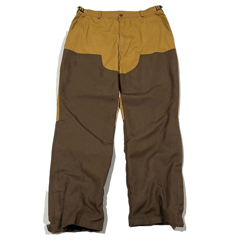 Master Sportsman Mens Brown Canvas Hunting Fieldwear Reinforced Pants Size Large